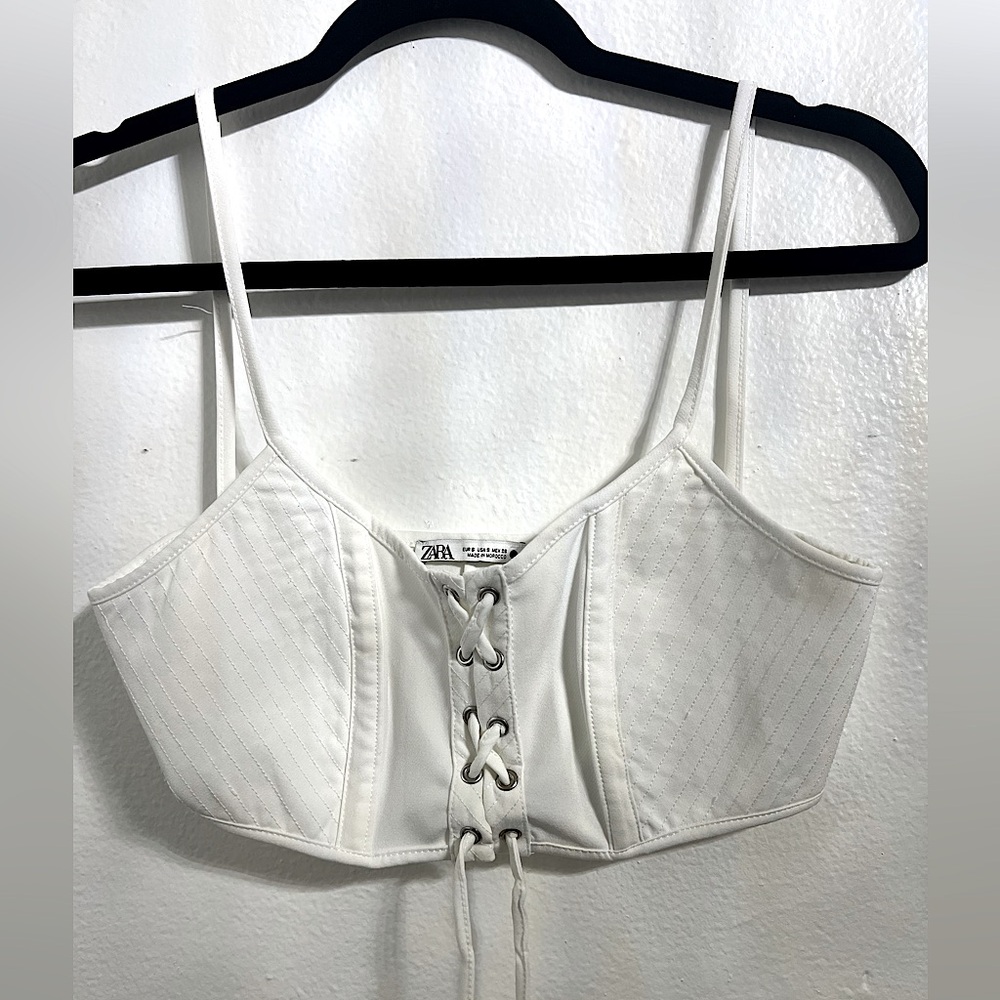 Zara corset style crop top